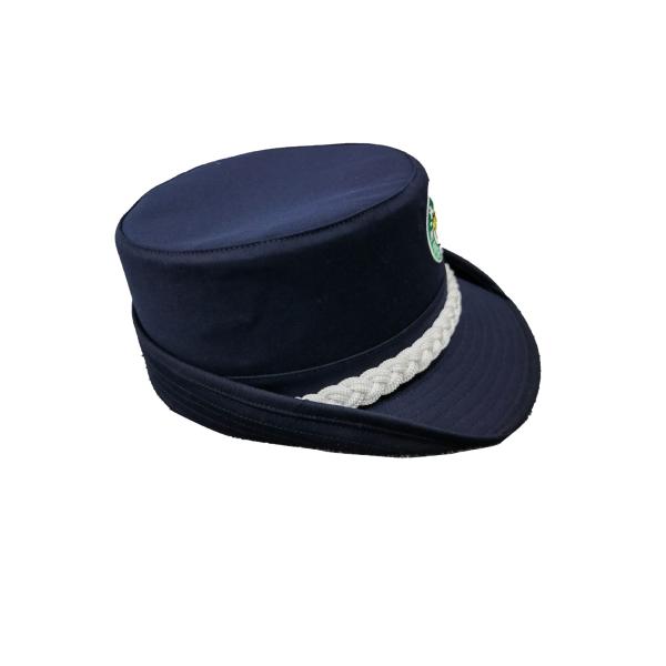 Chapeau de police pour femmes enroulé à bord tourné brodé chapeau formel