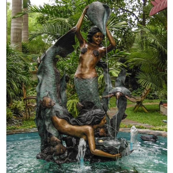 Custom European Large Size Brass Bronze Fountain Metal Waterfall Fountains Statue Sculpture With Exquisite Craftsmanship