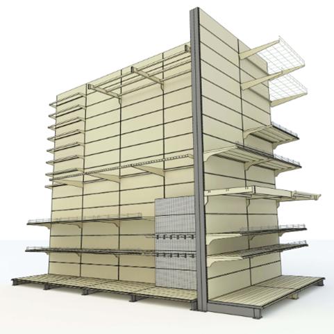 Rayonnages de supermarché sur mesure jusqu'à 4,9 m pour les magasins de bricolage et les grands espaces de vente au détail avec une conception de soudure à double montant