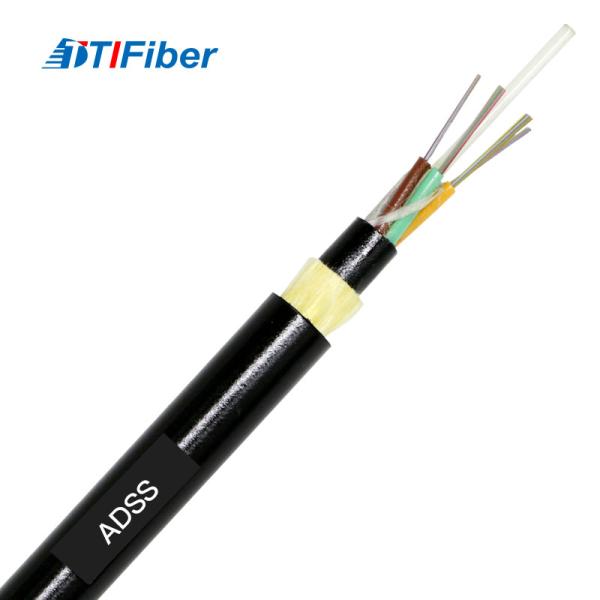 FTTH Adss 6 12 24 черноты кабеля оптического волокна 48 ядра