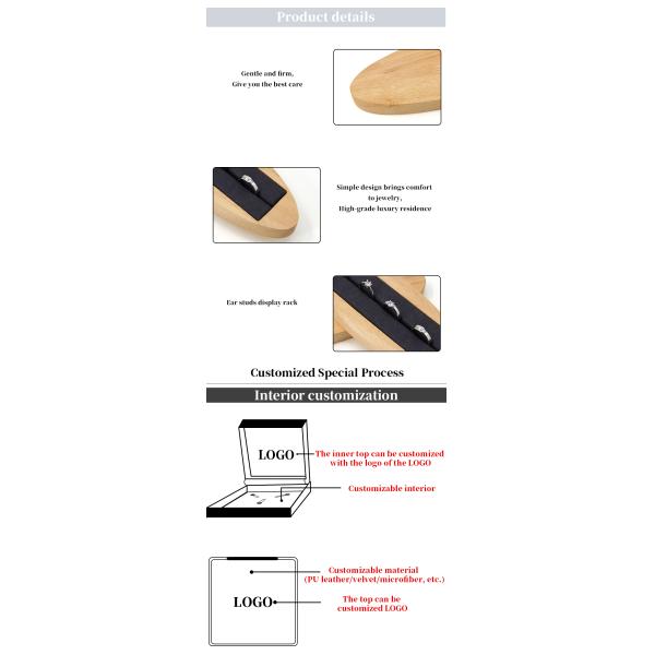 Dispositif de bijoux en bois discret ovale