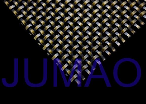 Flat Wire Bronze Wire Mesh For Cabinet Doors Corrosion Resistance Crimped Wire