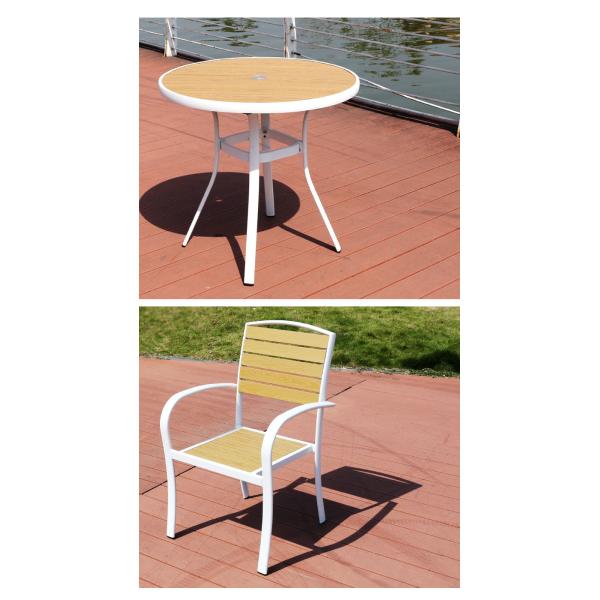 Outdoor Furniture Aluminum Garden Coffee Table Set with Customized Thickness and Design