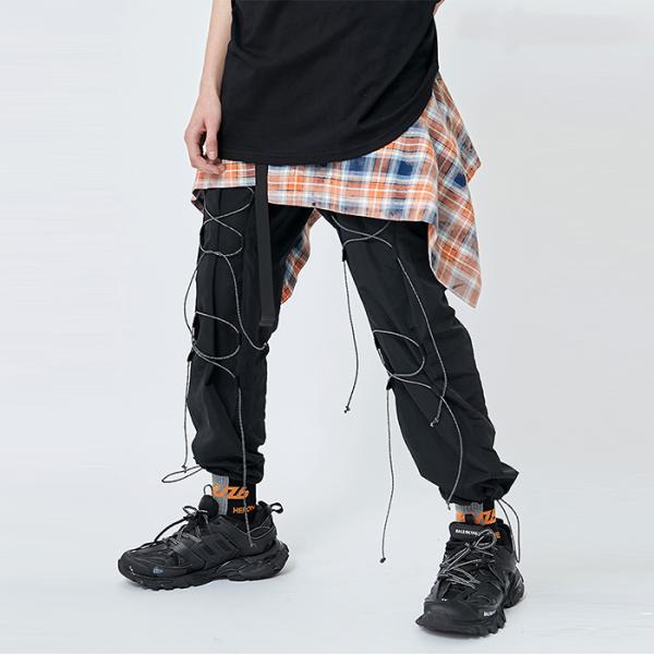 Fashion Mens Cargo Sweatpants Polyester / Cotton Material OEM Service