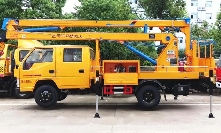Jmc 12m Articulated Boom Lift Truck 14m Hydraulic Rising Platform Truck