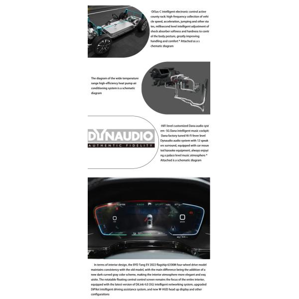 Safety BYD Used Cars Modern Luxurious Electric Car SUV BYD Tang