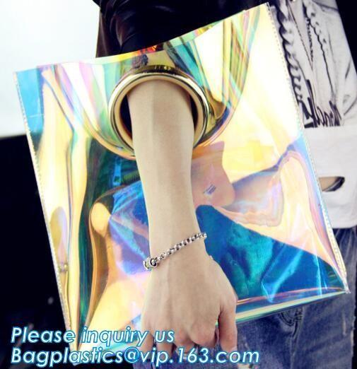 Neon Laser Shopping Bag Tote Bag, PVC bag/handbag for shopping/traveling bag, fashion purses and ladies handbag, PURSE