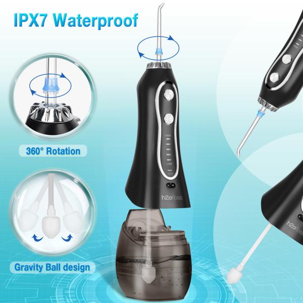CE Home Water Flosser Irrigador Oral Sem Cordel IPX7 Cable de Carregamento USB