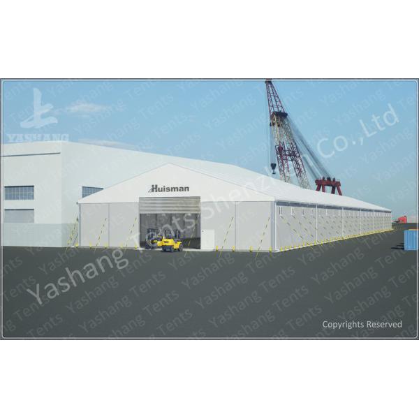 Sliding Gate Logistics White Industrial Canopy Shelter Outside Storage Tent