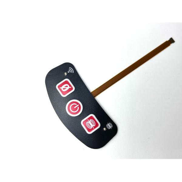 Emboss Type Waterproof Flexible Membrane Switches LED Light For Testing Controller
