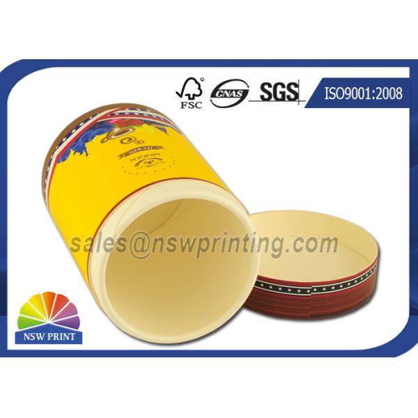 Contenedores de almacenamiento redondos del té del cilindro de los tubos del papel de la cartulina de la categoría alimenticia