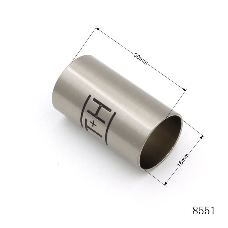 Anti Fade Metal Bag Accessories Solid Brass Cord Keeper Cylinder Logo Laser Cut