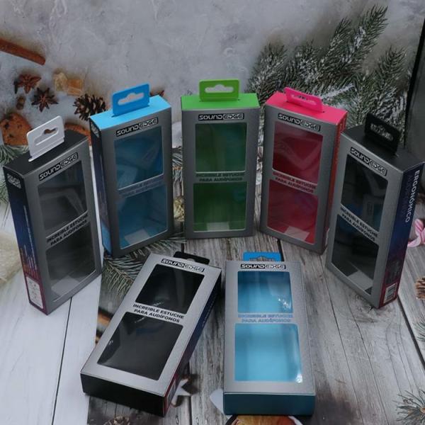 Cabo de empacotamento de papel imprimindo feito sob encomenda Pap de USB da caixa do pacote dos auriculares do fone de ouvido da caixa de Logo Electronic Product Carton Charger
