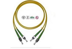 2 Core ST Fiber Optic Cable , PVC LSZH Cable For Data Transmission