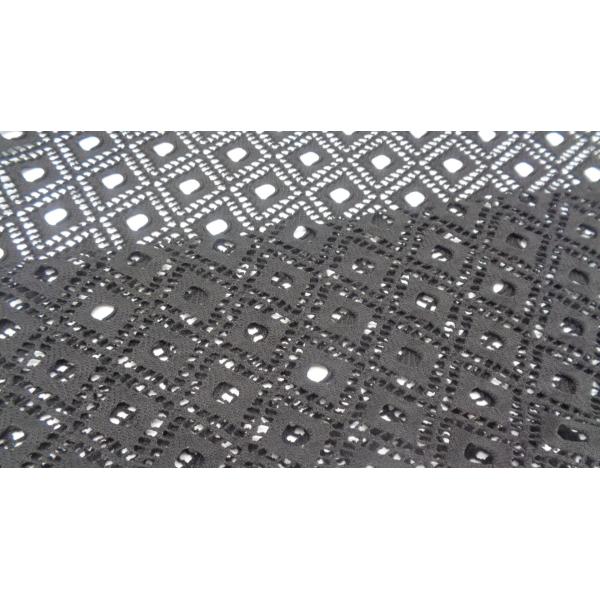 Lace Hollow Fabric 90% Polyester 10% Spandex 250 Gsm Elastic 150 Cm