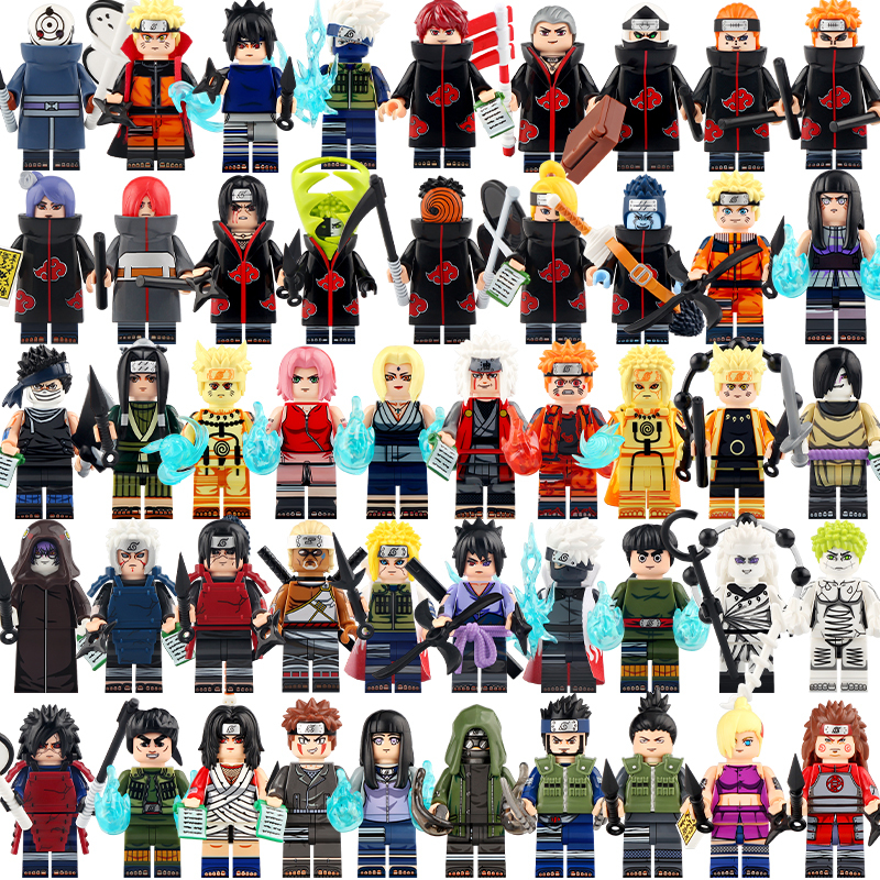 Naruto Anime Minifigures Uzumaki Naruto Uchiha Sasuke Character Mini Action Figures