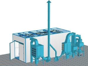Dust Cleaning Sand Blasting Room , Abrasive Blast Cabinet Customized Power