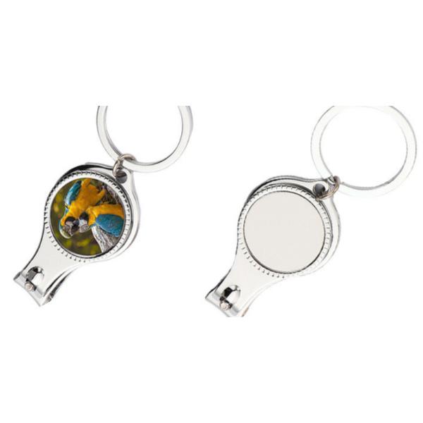 Sublimation Blank Nail Clipper Keychain With Bottle Opener Nail Scissors Keychain