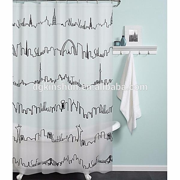 Wholesale Extra Long Bath Decorations Bathroom Non toxic shower curtains