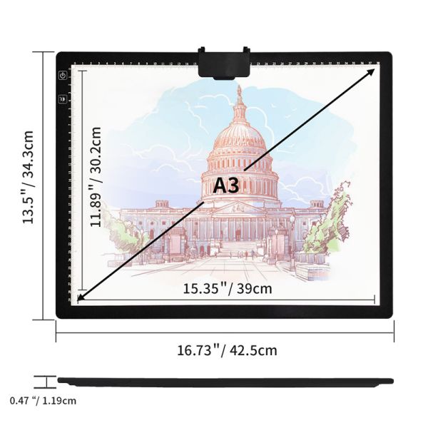 OEM ODM package USB Portable LED Tracing Light Drawing Pad Unisex Plastic Light Box Suitable Kids Age Range 5 to 7 years