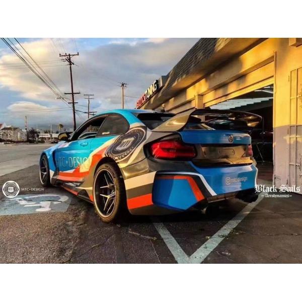 Para el BMW F22 F87 Serie 2 M2 Kit de carrocería M2 M235 Modernización IMP Estilo delantero y trasero Bumper Spoiler Wide Bodyki