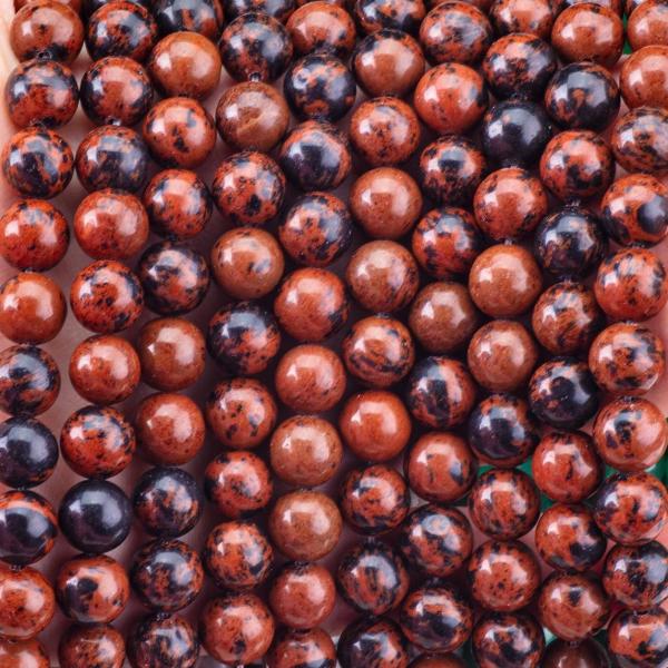 8 мм махагонный яспис полированный гладкий распущенный букет для изготовления ювелирных изделий из ручной работы