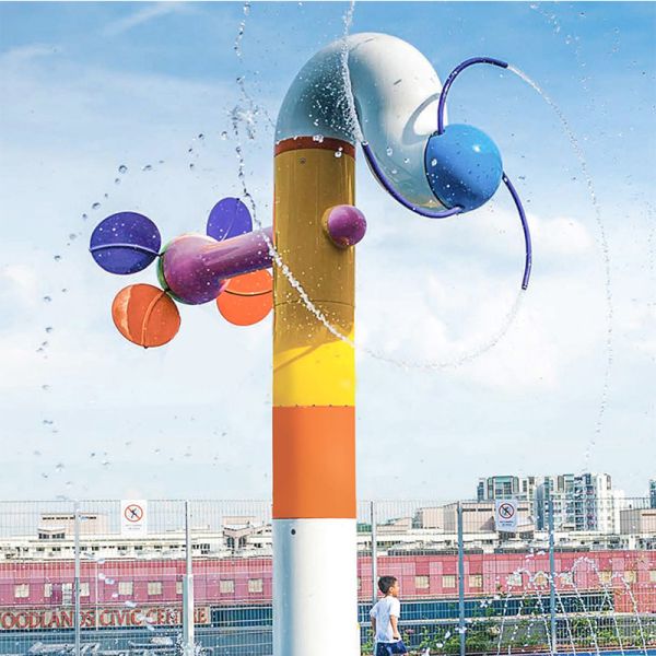  Rotating Fan Spray Water Play features Aqua Water park Accessories Commercial Splash Pads