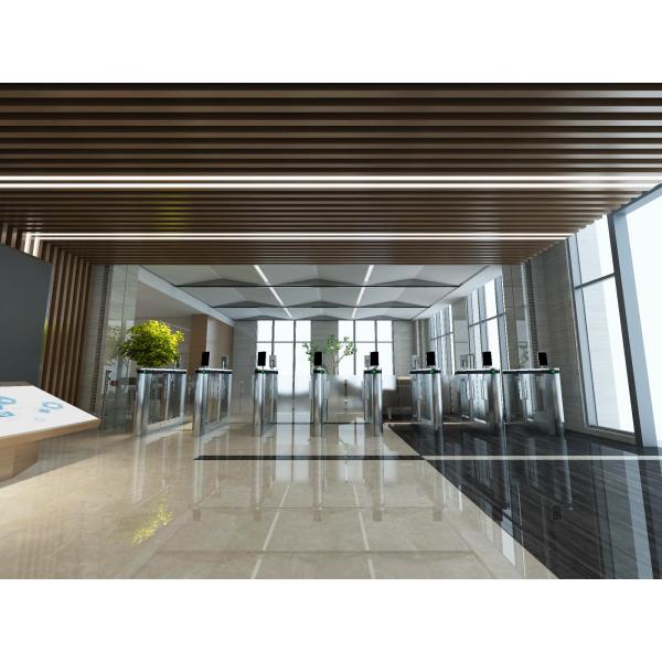 V2.6 Main Board Type Acrylic Arm Speed Gate Turnstile 304 Stainless Steel With Servo Motor