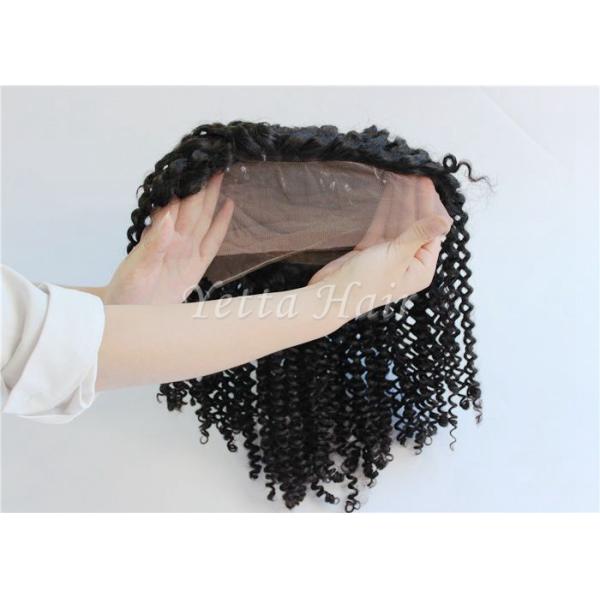 Popular 20 Inch Kinky Curly Human Hair Full Lace Wigs Bouncy And Soft