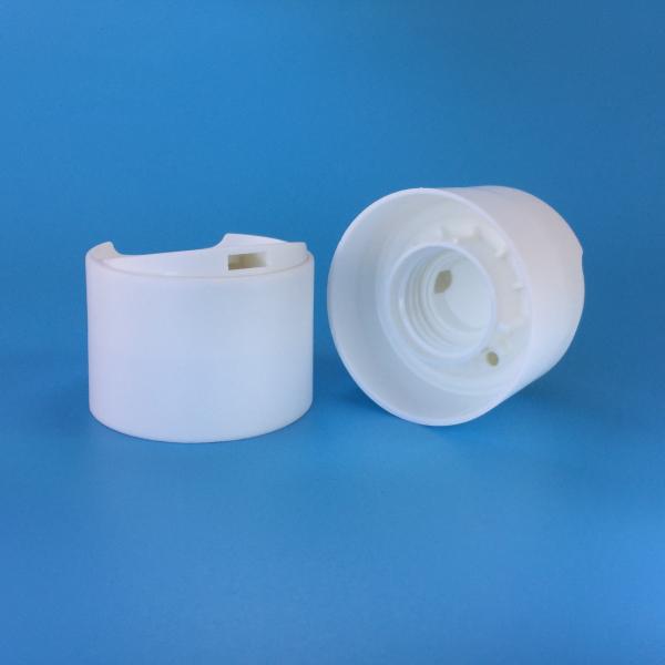 Anti Leakage White Plastic Screw Caps , Double Wall 20mm Flip Top Caps