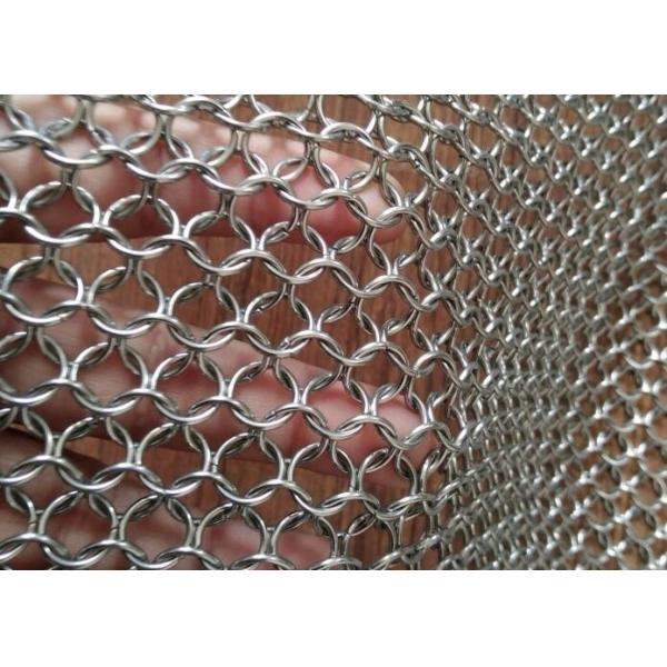Stainless Steel 0.8mm Metal Coil Drapery Curtains Cascade Fabric Vacuum Plating