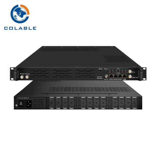 Digital TV Paid HDMI To DVB C Encoder Modulator 8 12 16 20 24 HD  Input
