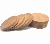 Round Natural Cork Coasters 0.25