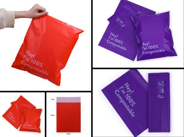 Custom Logo Eco Friendly Poly Mailers Compostable Cornstarch For Express