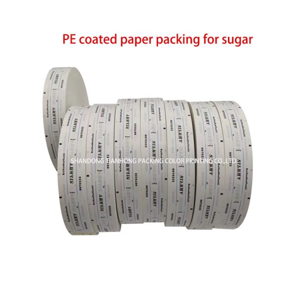 Impressão personalizada de papel revestido com PE para papel rolante de açúcar pimenta sal