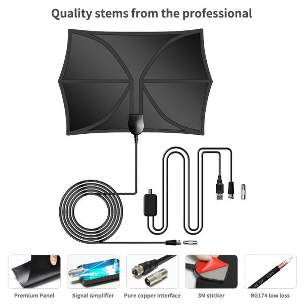 5g 4k Yagi Exterior Aerial For Plug 75 Ohm Digital Outdoor Cable Adapter Gold Tv Antenna