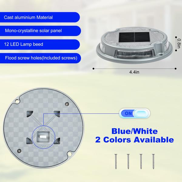 Wall Mounted Solar Powered Deck Light with Space-saving Installation