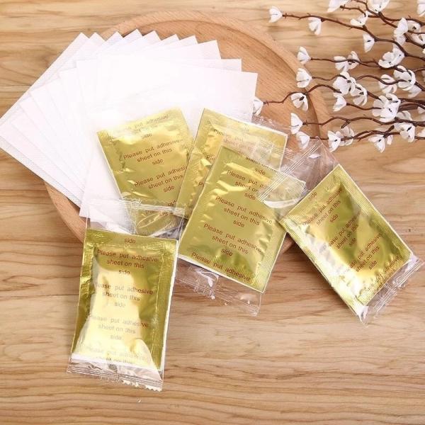 10 Pads Original Gold Detox Foot Patch Bamboo Foot Care Tool for Improved Sleep and Skin 12.5*10*4 cm