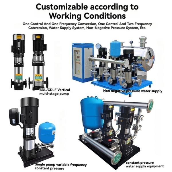 Multi Stage Centrifugal Vertical Pumps Custom Steepness For Irrigation