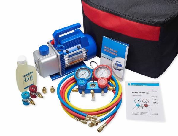 68mm Dia Refrigeration Manifold Gauge R502 0-800psi Ac Gauge Set