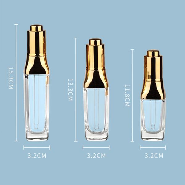 Des bouteilles sophistiquées d' huile essentielle avec une gouttière de luxe 40 ml 50 ml