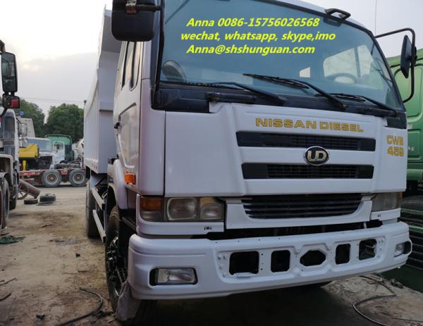 Durable 25 Tons Used Dump Trucks , Japan 10 Wheel Dump Truck PF6 Engine