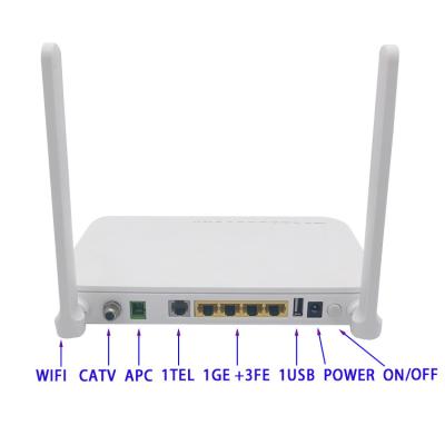 Modem do router de HK730 WiFi EPON ONU CATV 2.4G WiFi 1GE 3FE 1TEL Wifi