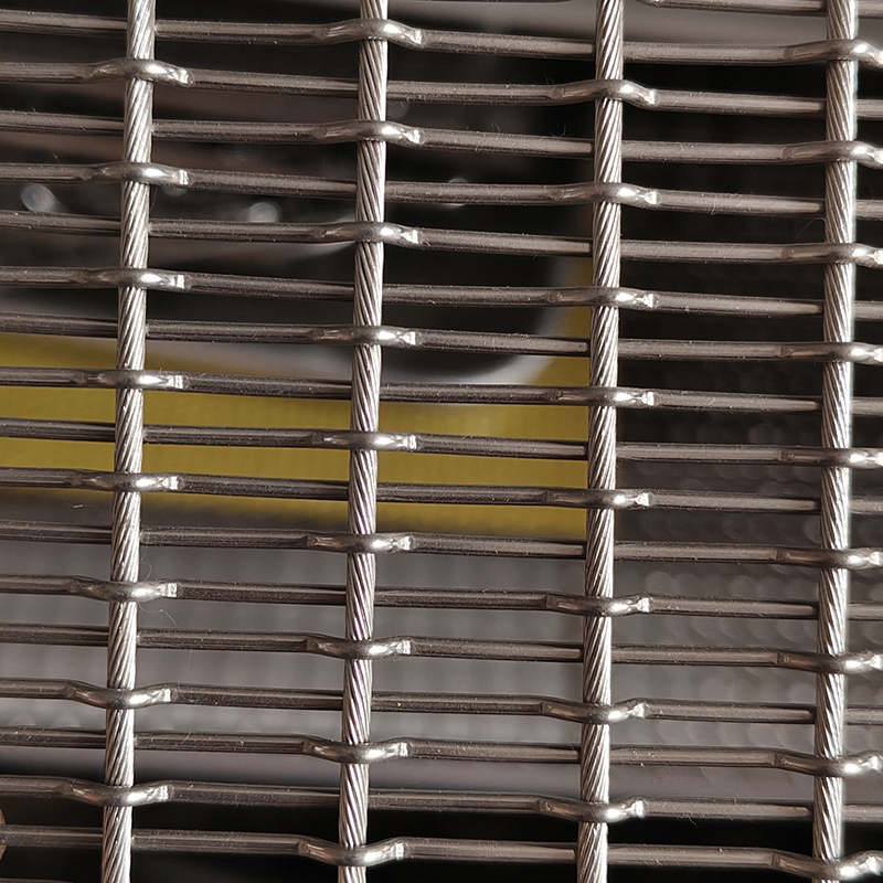 Rigid bronze Architectural Facade Stainless Steel Antique Brass Woven Wire Grill Panel Partitions Inserts Fabric Home Metal Decorative Mesh for Cabinet Doors