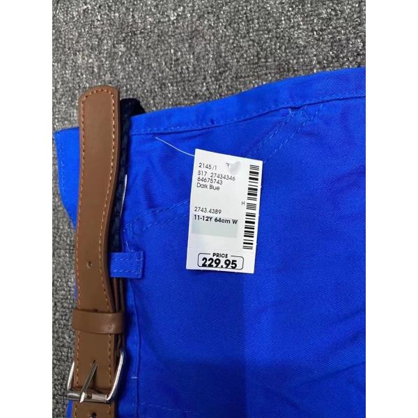 Summer DK Blue Kids Casual Loose Shorts With Four Pockets