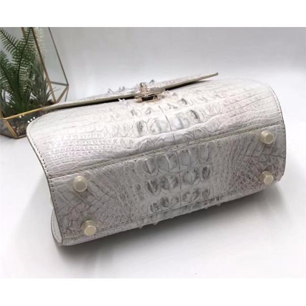 Authentic Crocodile Skin Lady Saddle Purse Genuine Alligator Leather Female Small Handbag Women Crossbody Shoulder Bag