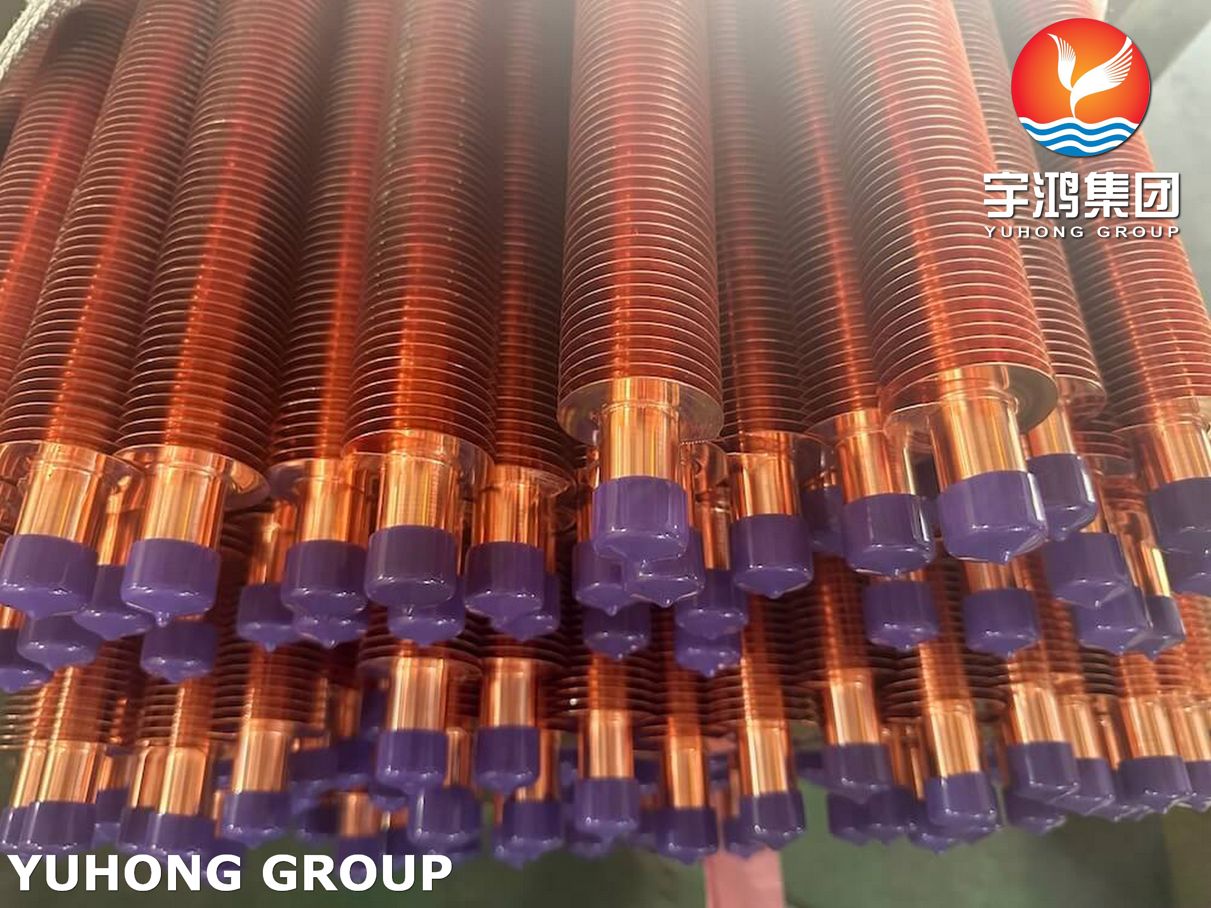 Copper C12200 Extruded Finned Tubes For HVAC And Refrigeration Heat Exchangers