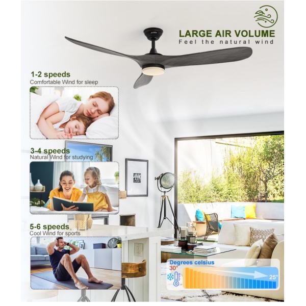 O ventilador de teto de madeira personalizado da 1stshine com luz é a adição perfeita para qualquer espaço.