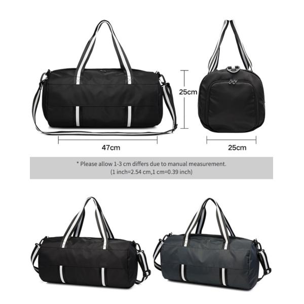 29L Sports Gym Bag Oxford Waterproof Travel Bags With Shoe Pocket