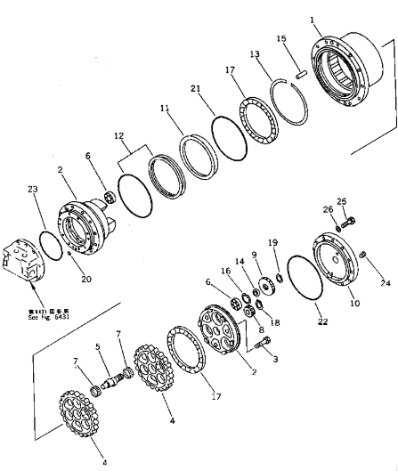 PC120-5 12 Holes Final Drive Cover 318mm LZM0314 For Sealing Oil